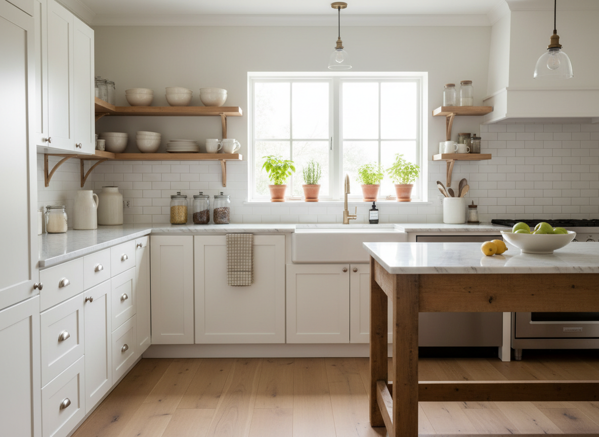Organized kitchen with thoughtful storage and intentional arrangement
